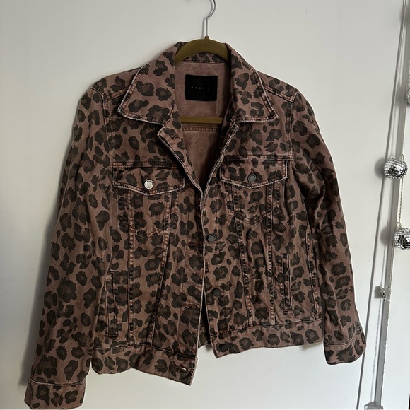 Blank NYC Jackets & Blazers - Blank NYC Leopard Print Denim Jacket
